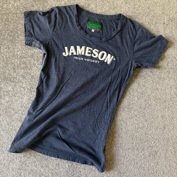 Jameson Irish Whiskey Women's Large Collectible Heather Blue Raised Letters - Picture 1 of 8